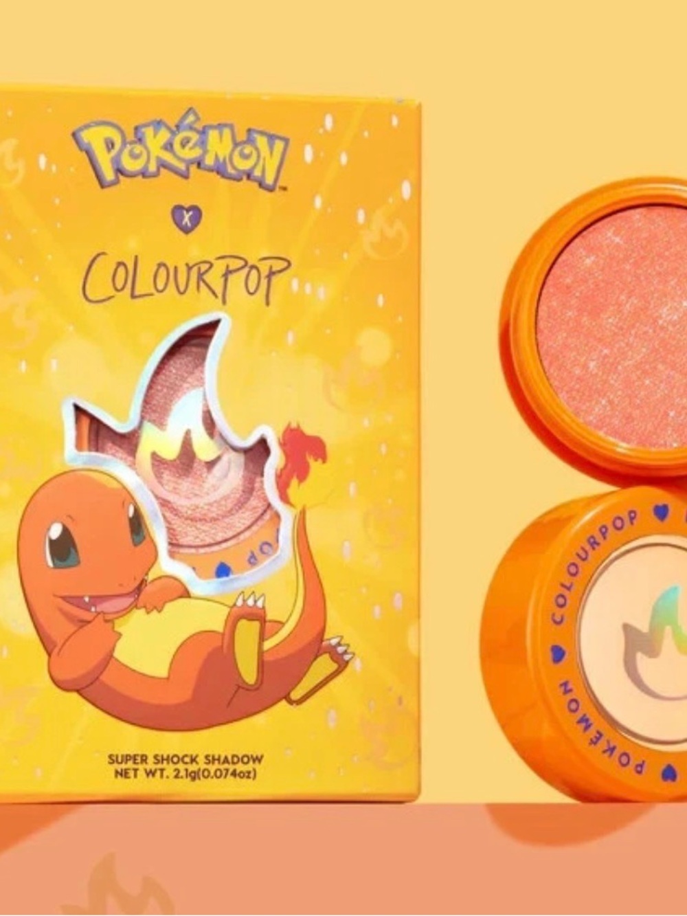 NWTColourPop Pokémon Charmander Super Shock Shadow Flame Thrower Crème to POWder - Picture 7 of 7